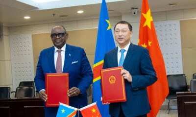 March 26th in Beijing-DR Congo's Minister Louis Watum and China's Minister of Natural Resources, Guan Zhi’ou, signing MoU.