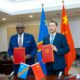 March 26th in Beijing-DR Congo's Minister Louis Watum and China's Minister of Natural Resources, Guan Zhi’ou, signing MoU.
