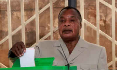 President Denis Sassou Nguesso casts his vote at a polling station in Brazzaville during the Republic of Congo’s presidential election, 15 March 2026. [Congo Presidency/Handout via Reuters]